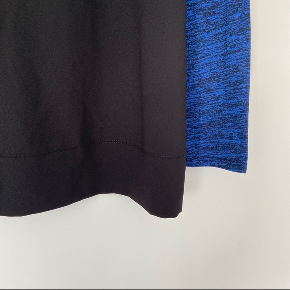 J. CREW BLUE/BLACK COLOUR BLOCKED RAGLAN TOP, MIXED MEDIA, MEDIUM - Picture 8 of 10